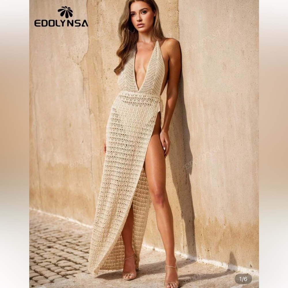 Elegant Cream Maxi Dress